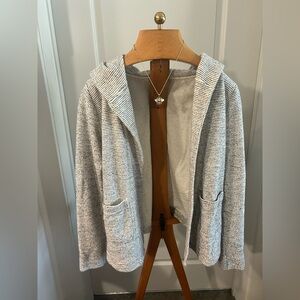LOFT Monochrome Hooded Cardigan, size XS